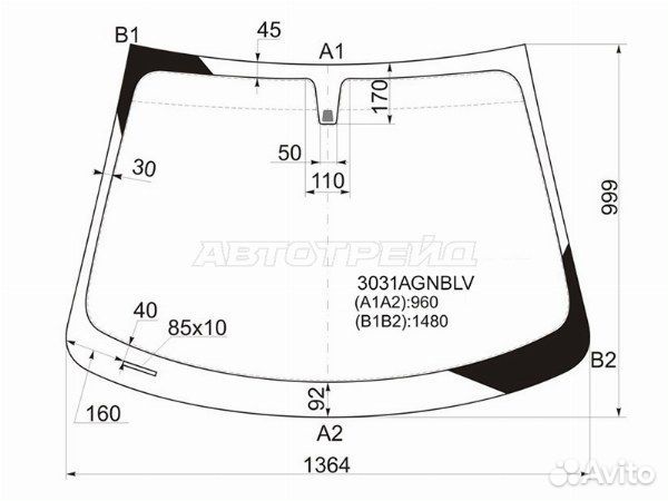 Стекло лобовое
