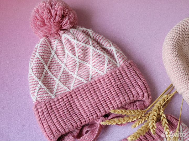 Шапка для девочки пакетом 46 48 50