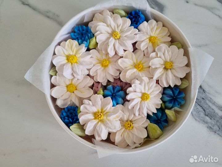 Ромашки из зефира