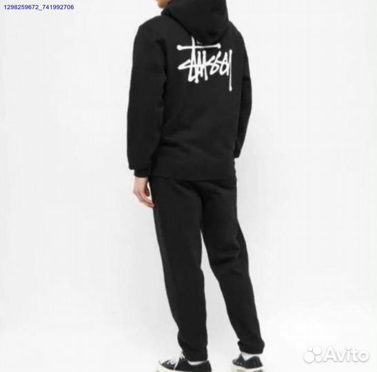 Зип худи Stussy чёрное (Арт.62634)