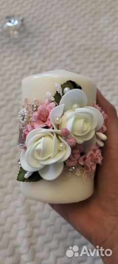 Фужеры и свечи свадебные