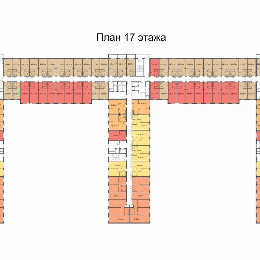 1-к. апартаменты, 40,5 м², 19/24 эт.