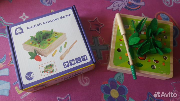 Деревянный сортер+магнитная рыбалка