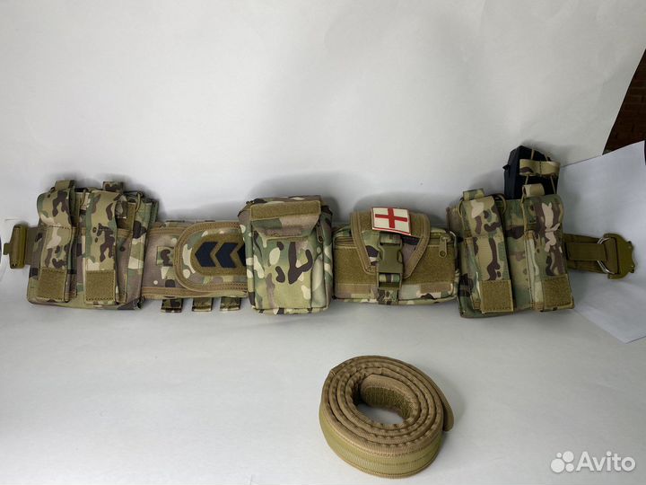 Разгрузочный пояс с подсумками (олива/мультикам)