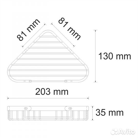 Полка Wasserkraft K-733LB металлическая, светлая б