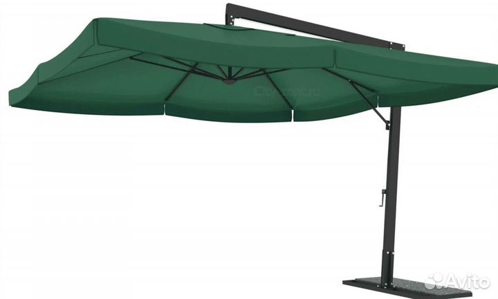Большой зонт на боковой опоре для дачи 3x4