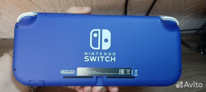 Nintendo switch lite прошитая бу синяя с играми 20