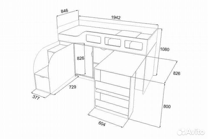 Кровать чердак 