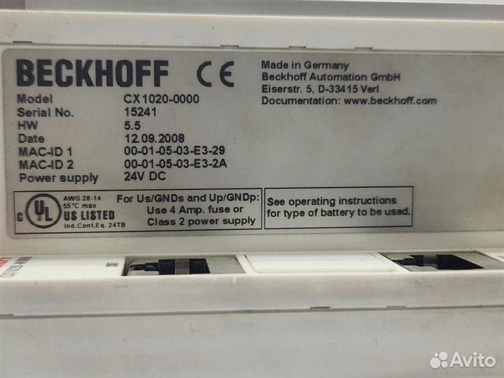 Beckhoff CX1020-N000 / CX1020-0000 / CX1100-0001