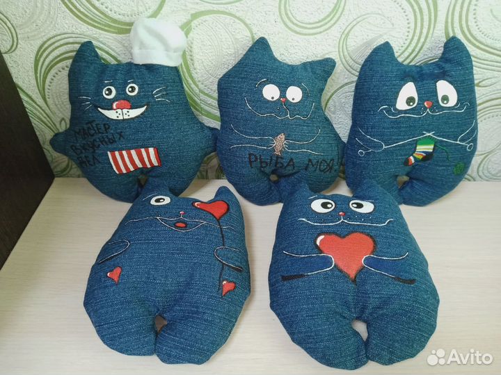 Джинсовые игрушки ручной работы