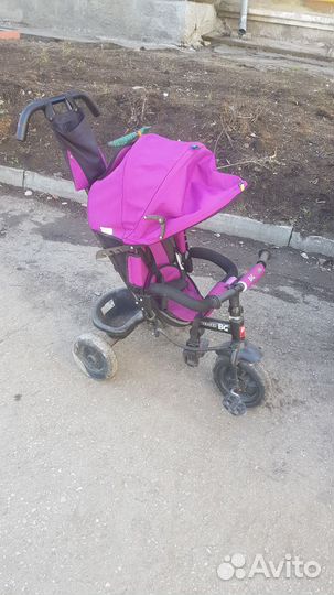 Детский велосипед трехколесный с ручкой