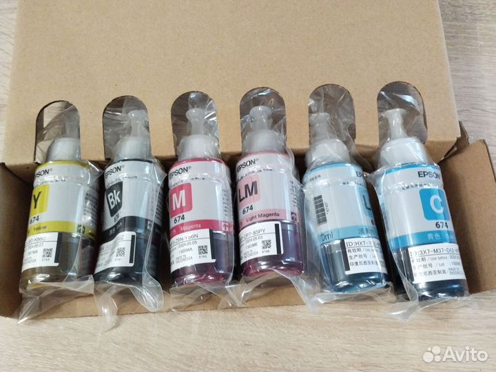 Набор оригинальных чернил epson l805
