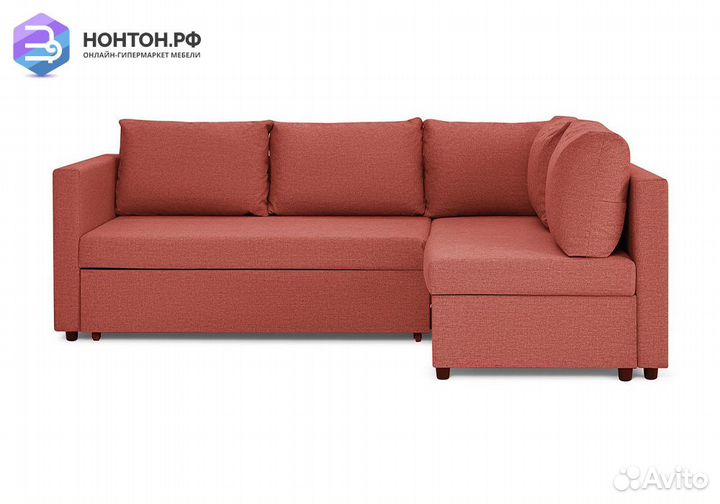 Диван угловой дельфин Мансберг лайт терракотовый