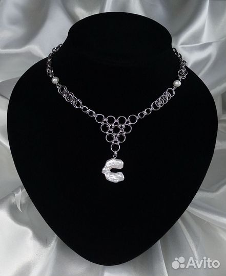 Эльфийское колье-кольчуга из стали