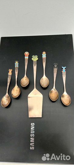 Набор чайный мельхиор репка