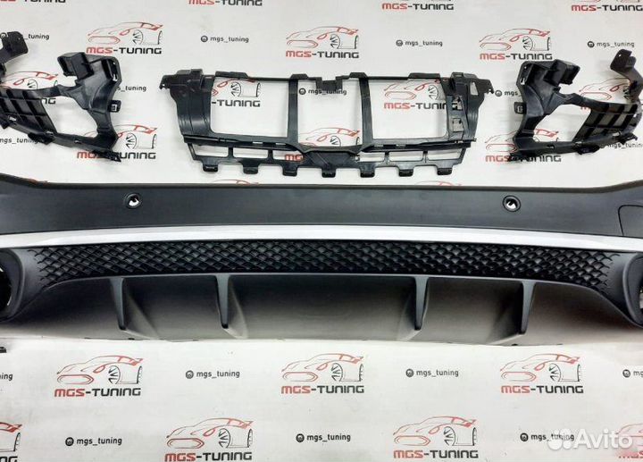 Диффузор с черными насадками 53 на GLS-Class X167