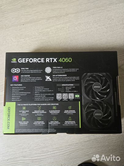Видеокарта geforce RTX 4060 venture black 2x