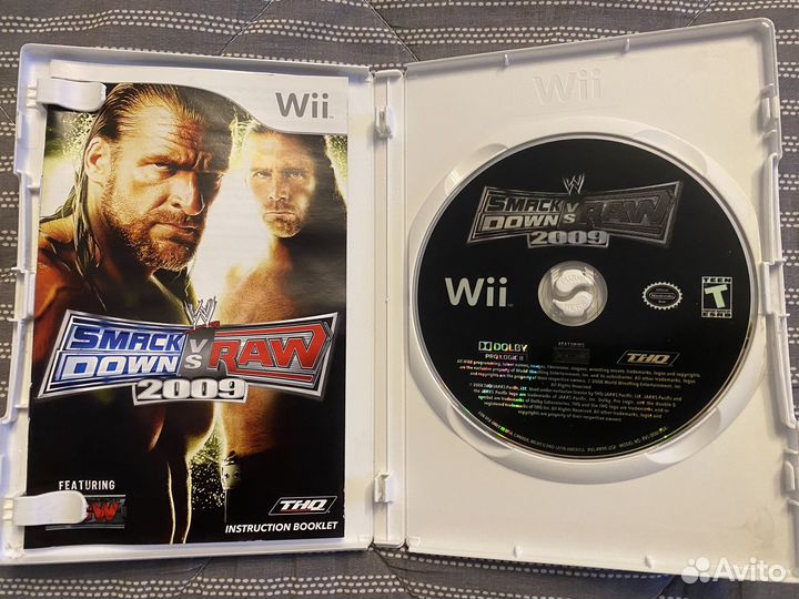 Лицензионный диск Wii Smack Down vs RAW 2009