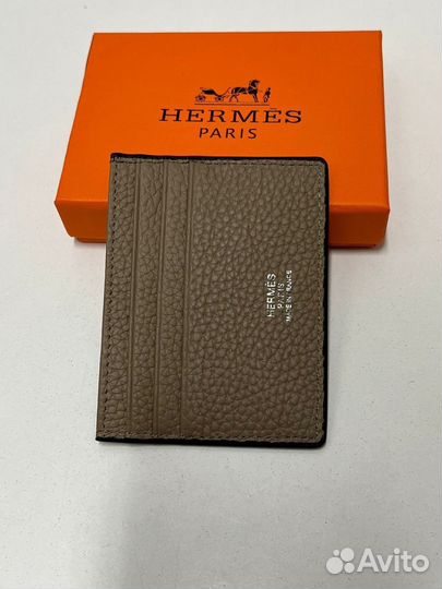 Визитница картхолдер hermes кожа натуральная