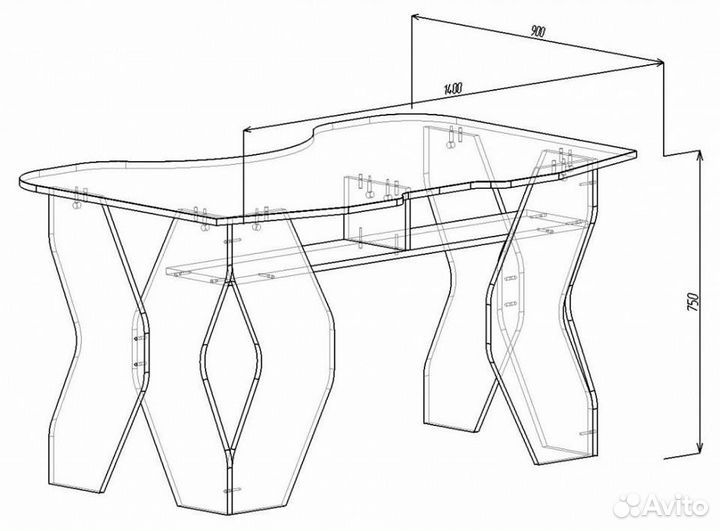 Стол компьютерный игровой. Оплата при получении