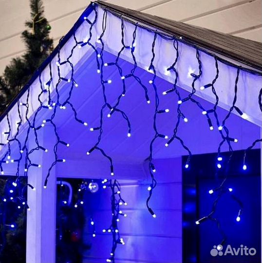 Фасадное освещение. Монтаж. Бахрома