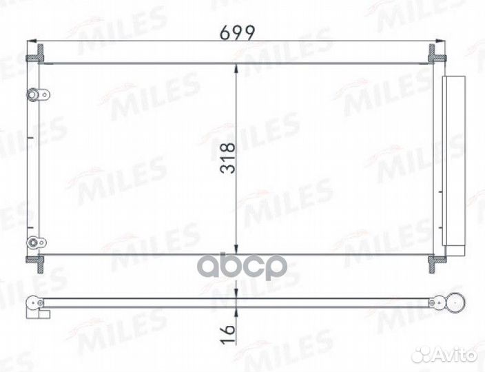 Конденсер toyota avensis 1.6-2.2 09- accb097 Miles