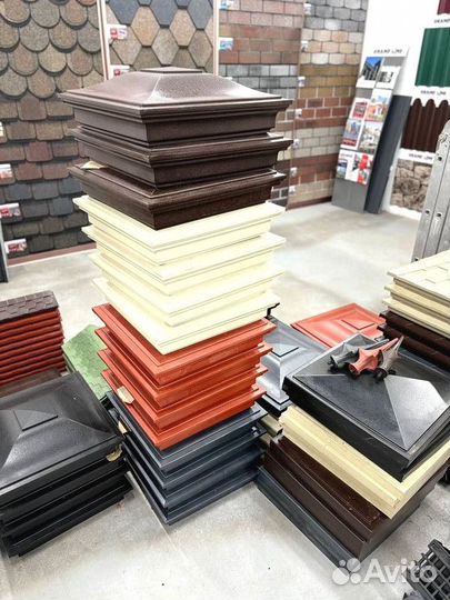 Колпаки на забор monblan