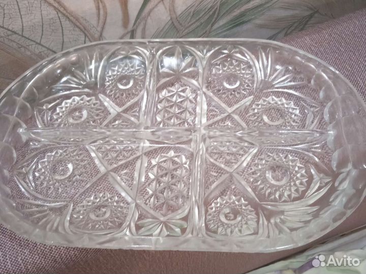 Блюдо хрустальное СССР