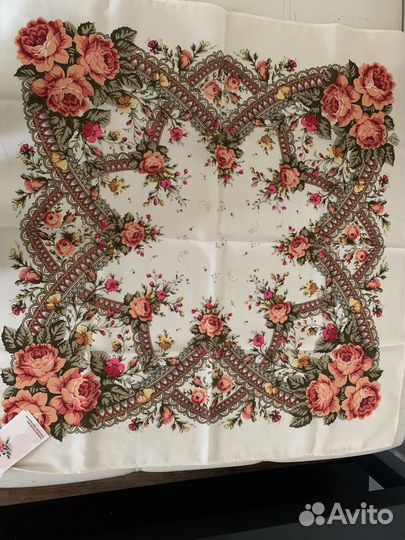 Павлопосадский платок 100 шерсть новый с биркой
