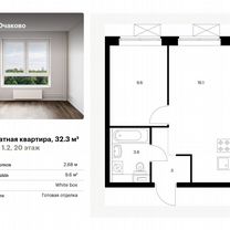 1-к. квартира, 32,3 м², 20/33 эт.