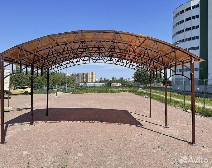 Навесы от производителя. Монтаж