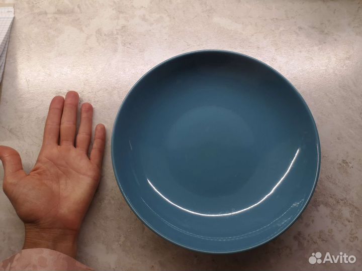 Тарелки IKEA голубые