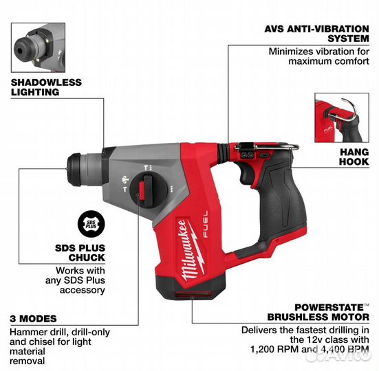 NEW Перфоратор Milwaukee 2508-20 M12 Fuel