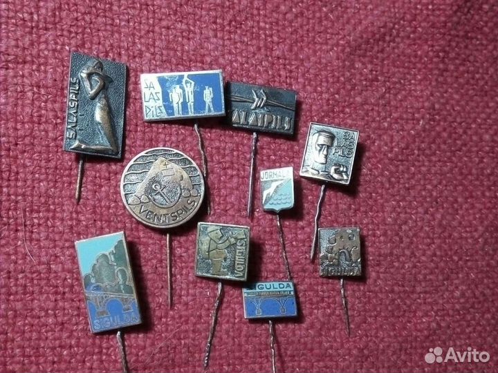 Знаки/salaspils/ Латвия СССР набор 10 штук