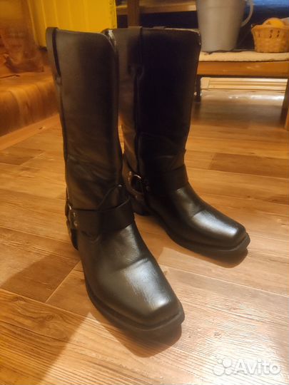 Сапоги мужские кожанные