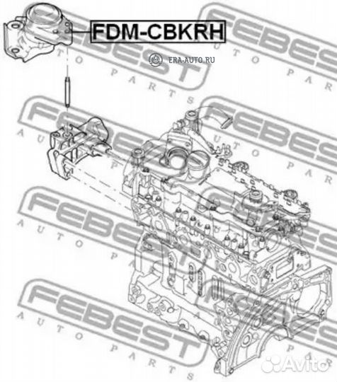 Febest fdmcbkrh Подушка двигателя (гидравлическая)