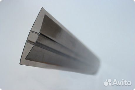Профиль для поликарбоната Н-6-8мм х 6м серый, шт