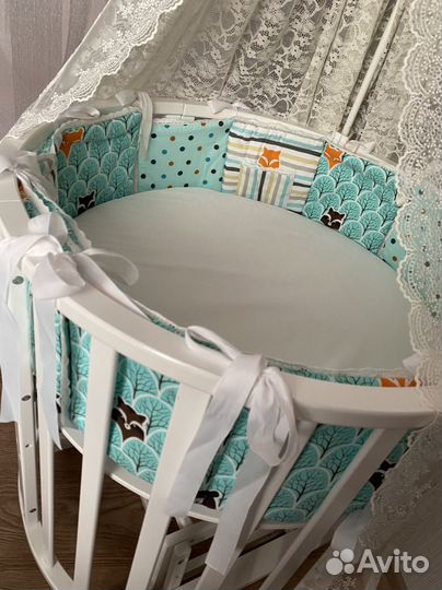 Кроватка 8в1 овальная