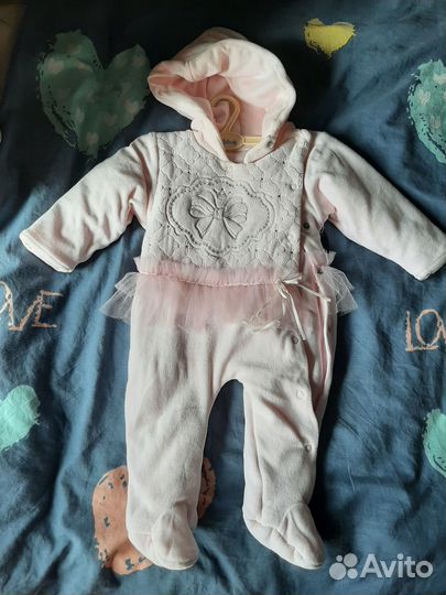 Демисезонный комбенизон для девочки 68