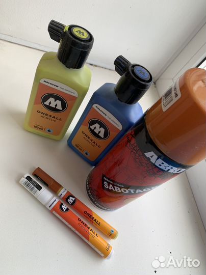 Краски molotow, маркеры, балончик с краской
