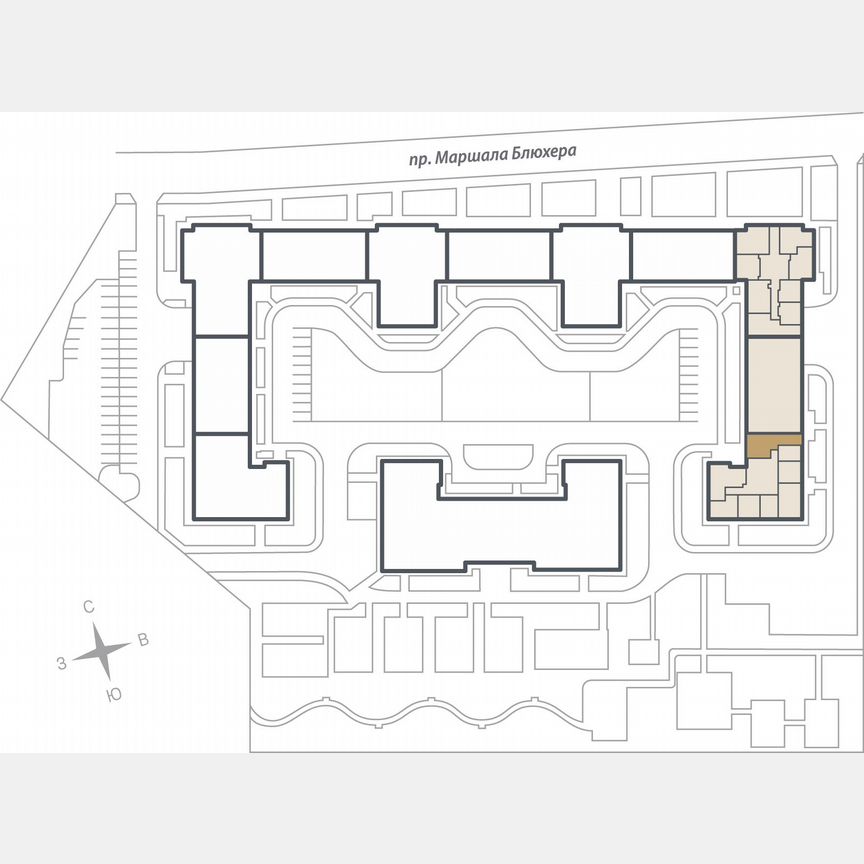 2-к. квартира, 68,9 м², 11/15 эт.