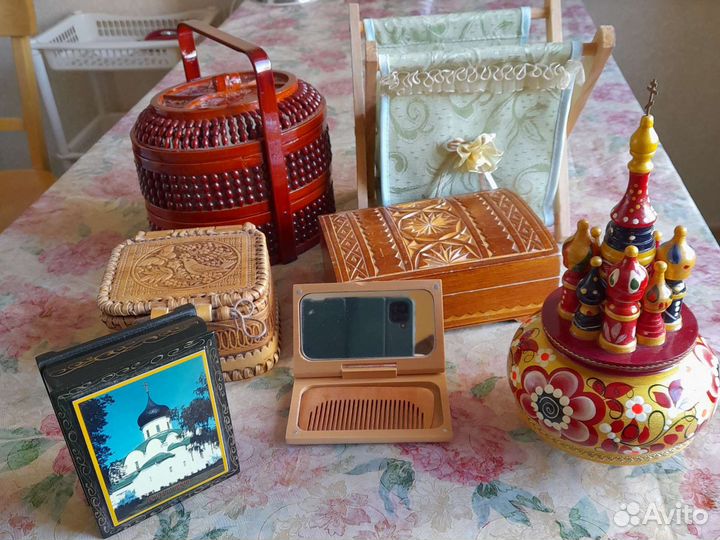 Шкатулка для украшений из бересты