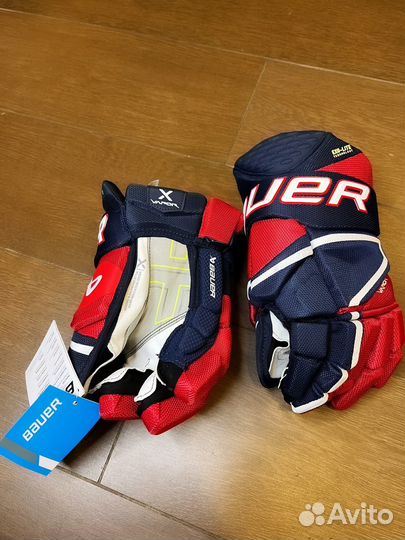 Краги хоккейные Bauer Hyperlite 13-14 син с крас