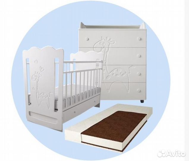 Кровать+матрас+чехол