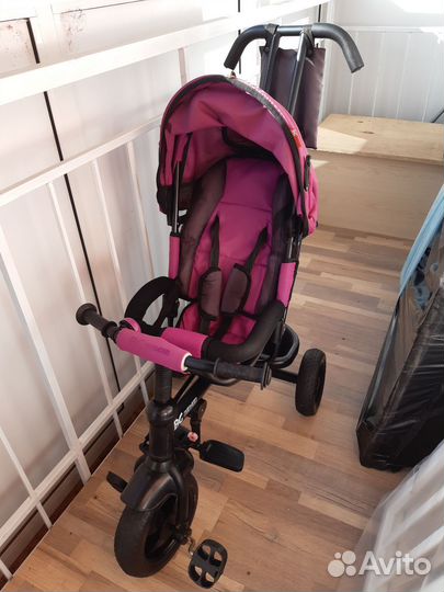 Детский трехколесный велосипед + каталка