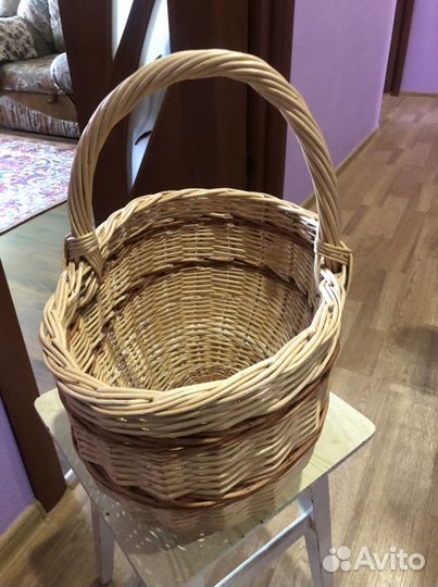 Корзина плетеная для походов в лес