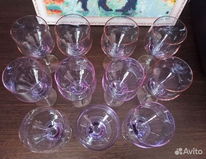 Фужеры цветное стекло СССР