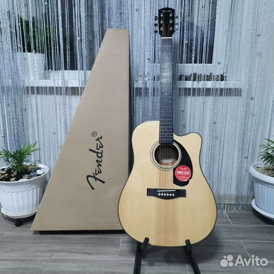 Гитара Fender CD 60 SCE N+ провод для подключения