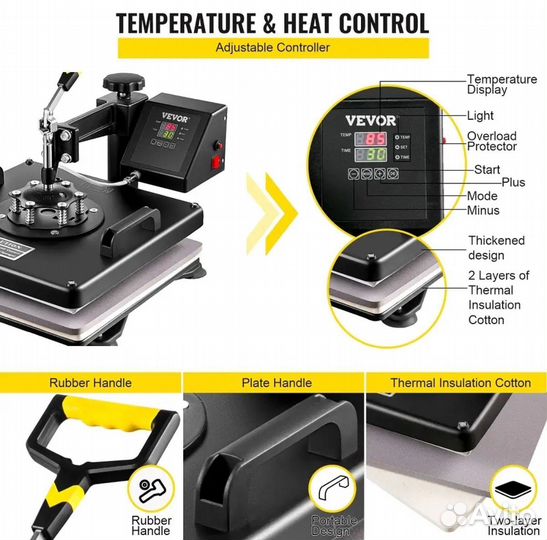 Термопресс для сублимации 5 в 1, Новый