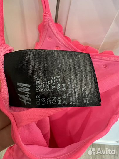 Купальник для девочки hm 98 104